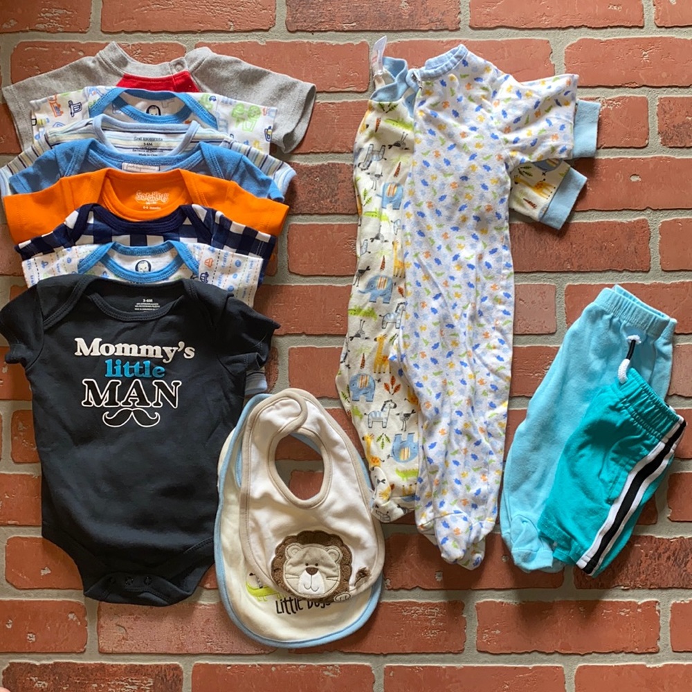 Babyboy 3/6m onesie footie spring/summer bundle!